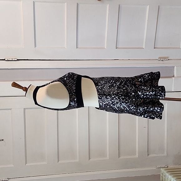 NWT Express Sequin Cutout Fit & Flare Halter Neckline Mini Dress, Size XS - Picture 10 of 17